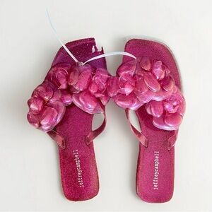 Jeffrey Campbell Fleuris Jelly
Flip Flop Sandals Sz 8 Pink Glitter Valentines